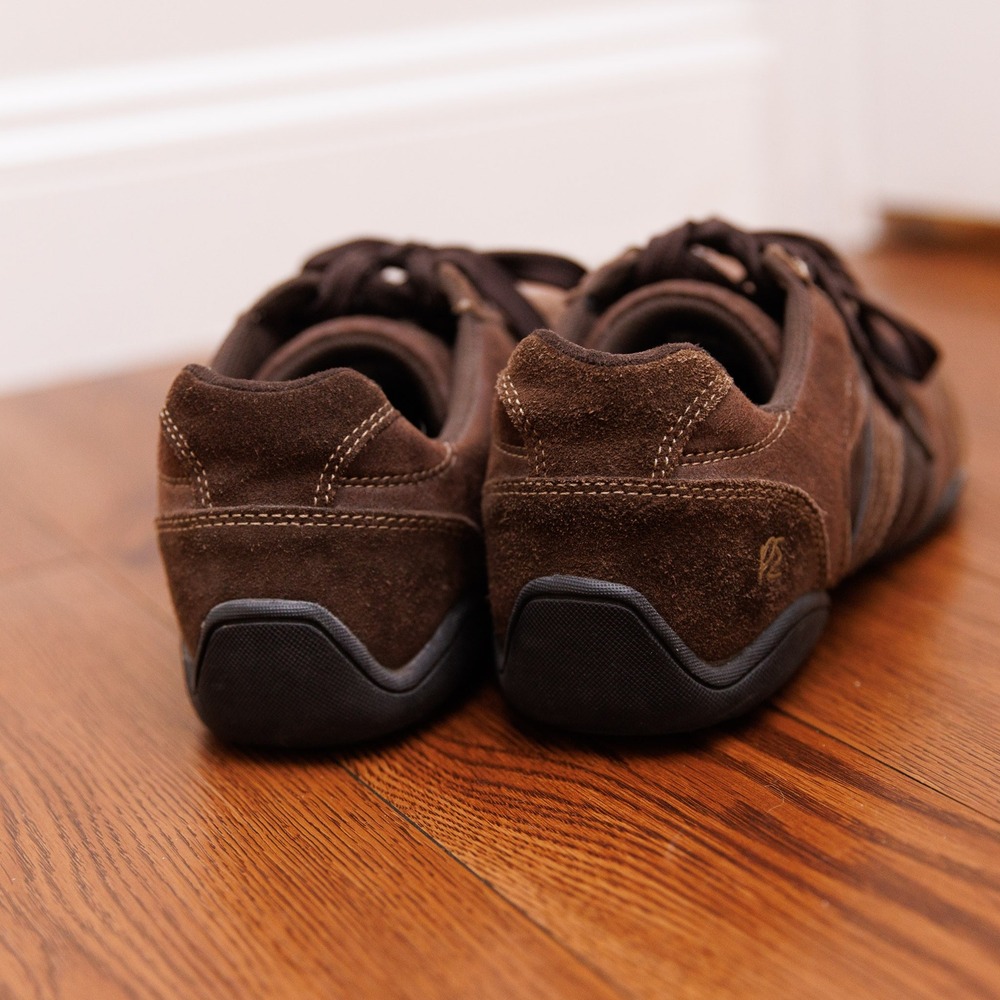Perry Ellis America Blake Mens Brown Leather Suede Sneakers Size 9.5 - Picture 3 of 7